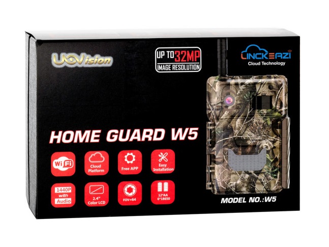 Fotopast UOVision HomeGuard W5 WiFi Cloud + 32GB SD karta, 12 ks baterií a doprava ZDARMA!